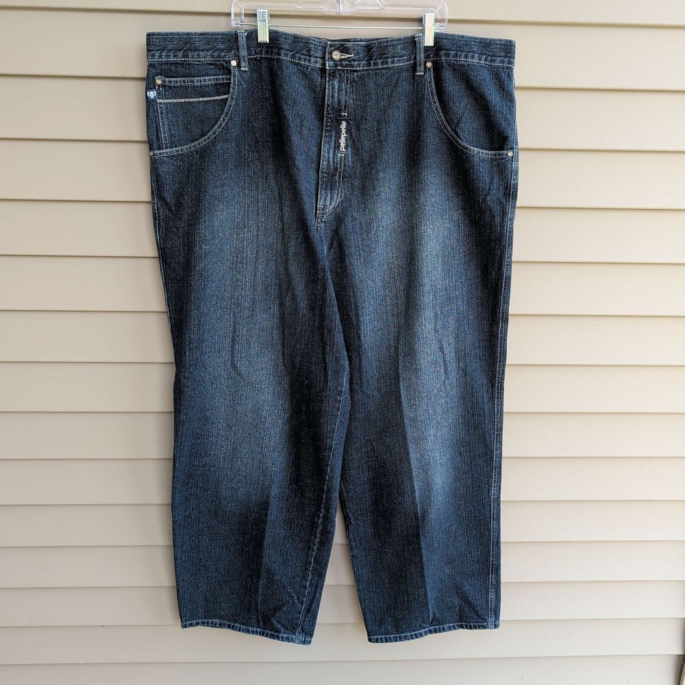 Pelle Pelle Jeans Mens 48x34 Dark Wash Baggy Marc Buchanan Hip Hop Streetwear